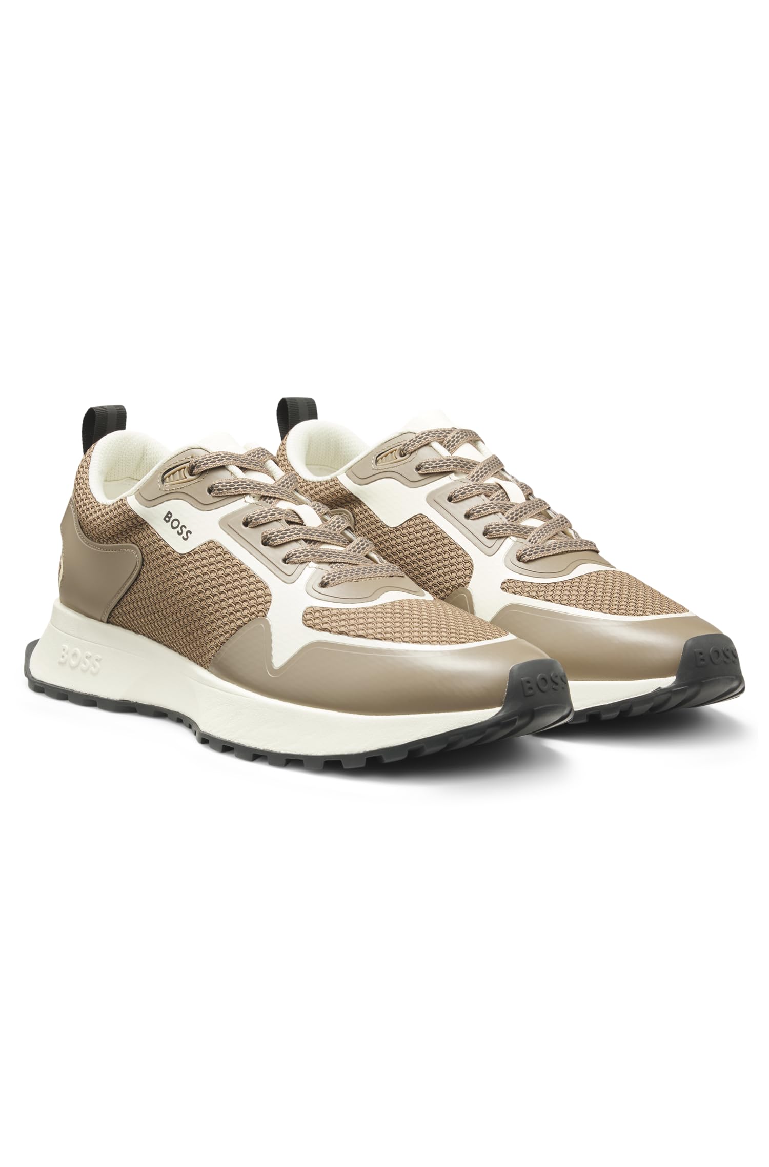 BOSS, Big Logo Mesh Mix Lace Up Sneaker - Gallery 4