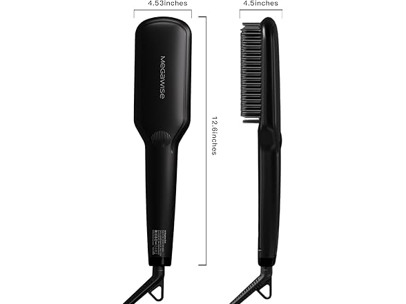 MEGAWISE Pro Ceramic Ionic Hair Straightener Brush