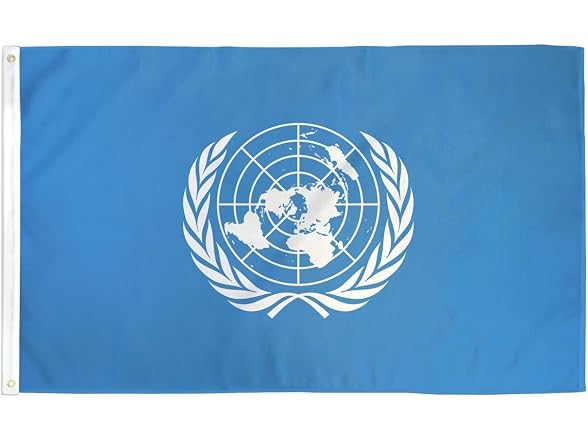 United Nations Polyester Flag 3 by 5 Feet