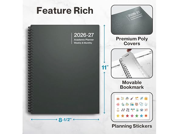 Dunwell Planner 2026-2027 8.5x11, July 2026 to Co