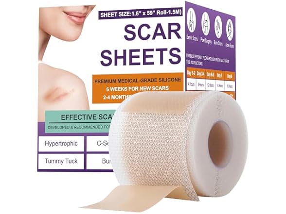 Silicone Scar Sheets (1.6"X59" Roll-1.5M)