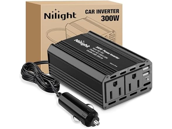 Nilight 300W Power Inverter 12V