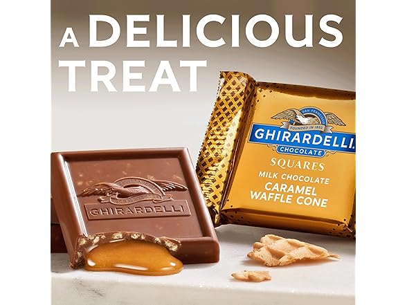 Ghirardelli Milk Choc Caramel Waffle 5oz