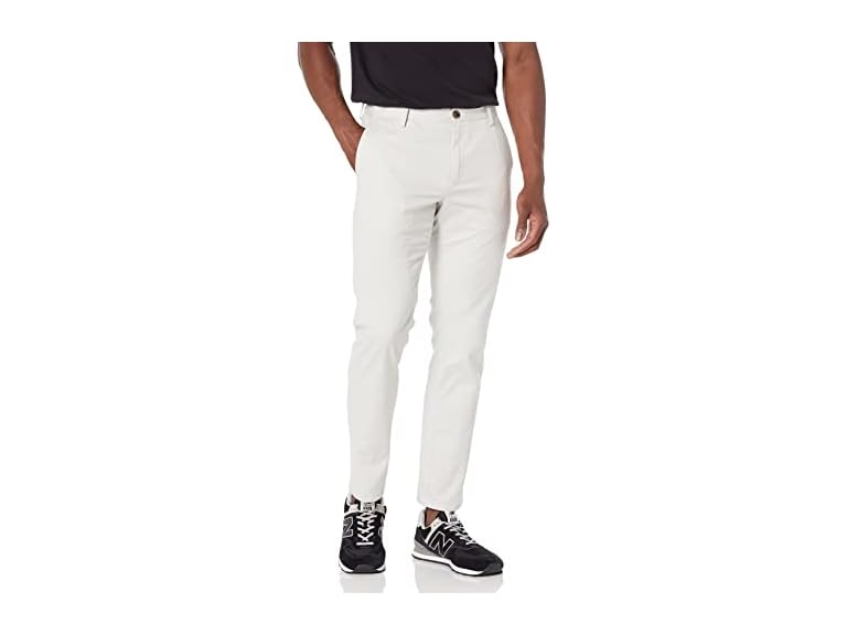 Amazon Essentials Men's Slim-Fit Wrinkle-Resistant Flat-Front Chino Pant, Light Grey, 40W x 34L