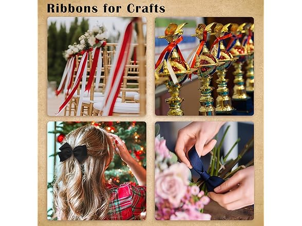 WRAPAHOLIC White 7/8" X 25 Yards Grosgrain Ribbon