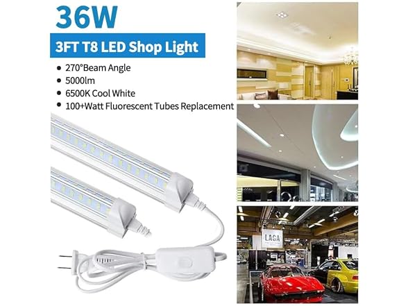 AQIQUUT Led Shop Light 3FT