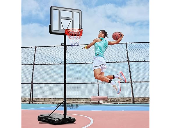 Geekman 4.9-10ft Basketball Hoop