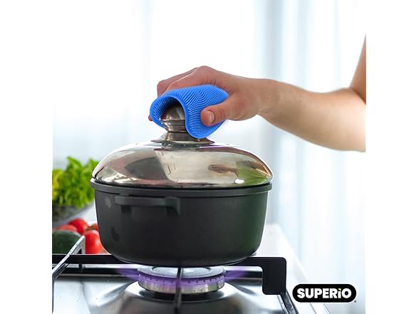 Silicone Dish Sponges Blue 3pk