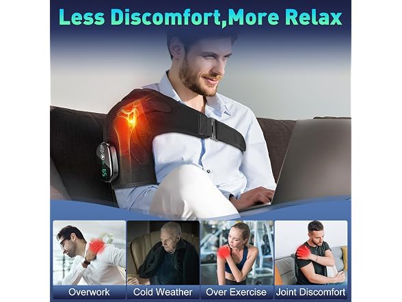 DeMoce Shoulder Heat Massager, Black