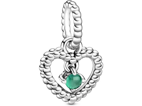 PANDORA Heart, Rainforest Green Crystal Charm