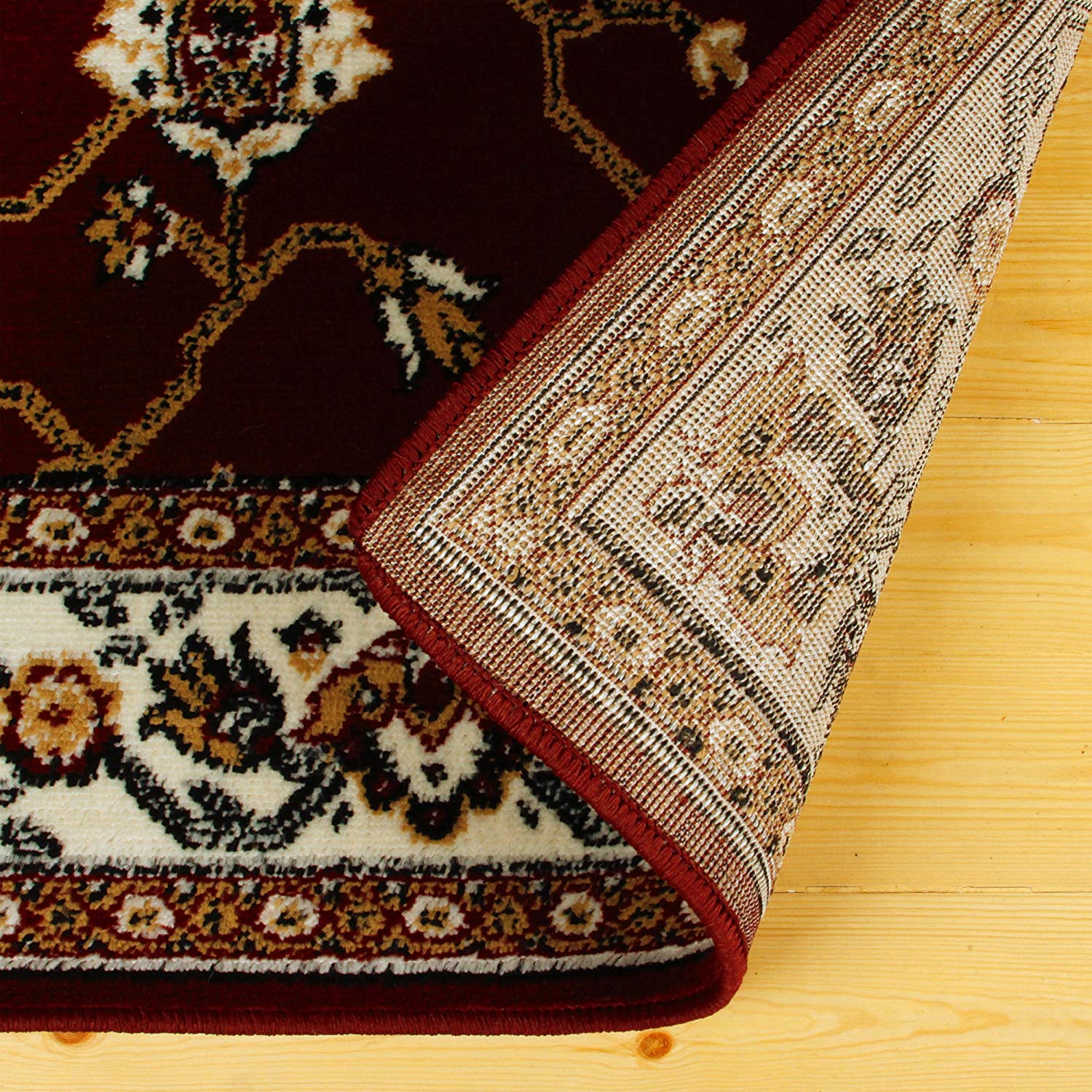 Superior Kingfield Traditional Floral Indoor Area Rug, 5'x8', Black - Gallery 16