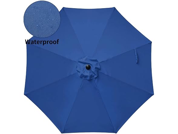 Simple Deluxe Patio Umbrella 9 FT, Blue 1 Pack