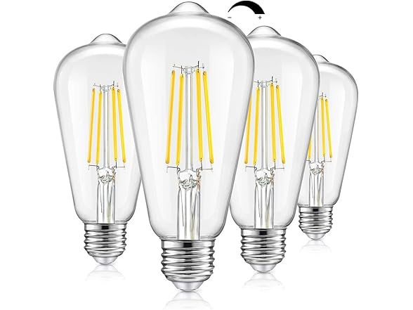 TOBUSA Dimmable Edison Light Bulbs 100W 5000K 4P