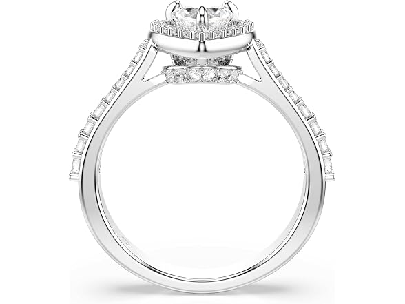 Swarovski Una Angelic motif ring, Mixed cuts, Hear