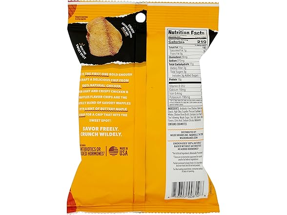 Wilde Snacks, Chicken & Waffles Protein Chips, 1.34 oz.