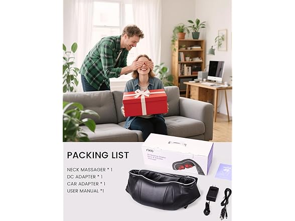RIKE Shiatsu Back & Neck Massager with Heat