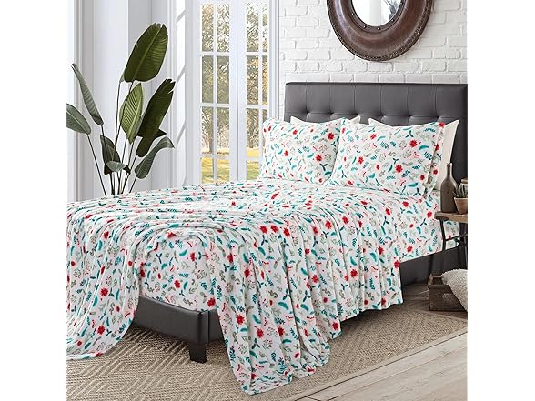 Elegant Comfort 4Pc Plush Flannel Sheet Set