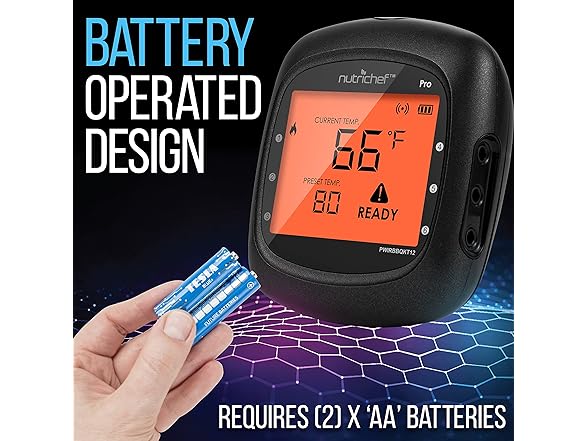NutriChef Smart BBQ Thermometer w/ Case