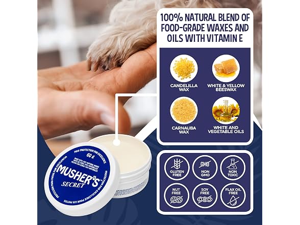 Musher's Secret All-Natural Dog Paw Balm, All-Seas