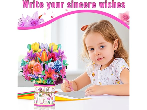 GREETING ART Pop Up Flower Card