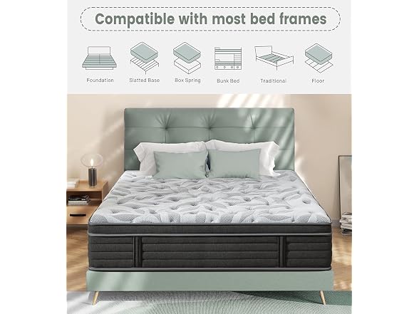 PECHINOU 10 Inch King Size Mattress