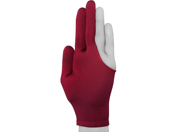 Quality gloves Billiard Fits Either (Burgundy) - Gallery 3