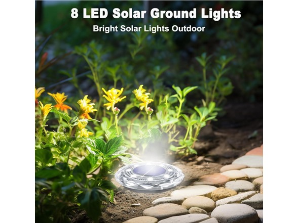 Hakol 12-Pk Solar Ground Light Outdoor Cool White