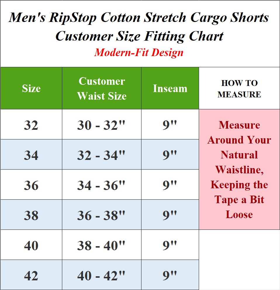 3Pk Asst Mens RipStop Cargo Shorts (32-42) - Gallery 16