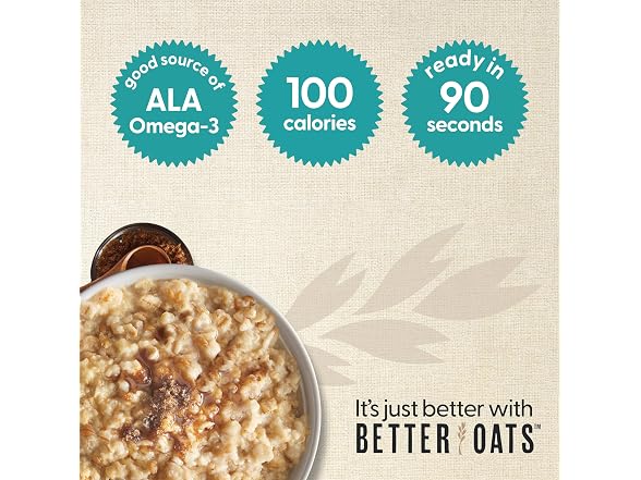 6PK Better Oats Apples and Cinnamon Oatmeal
