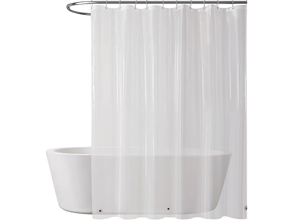 London Fog 8G PEVA Shower Liner with Metal Grommets