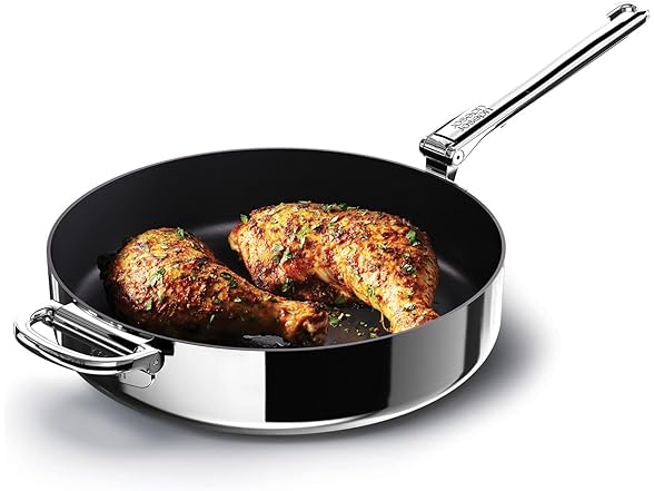 Joseph Space Steel 11" Nonstick Stainless-Steel Frying Pan