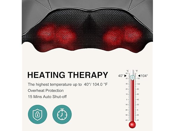 Nekteck Shiatsu Neck Massager with Heat