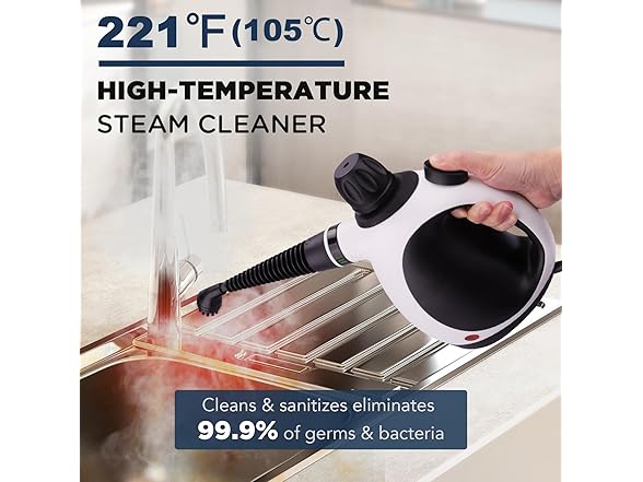 Handheld Steam Cleaner w/ 10 Accessories