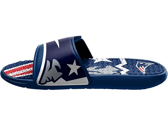 PATRIOTS Mens Logo Gel Slides (S)