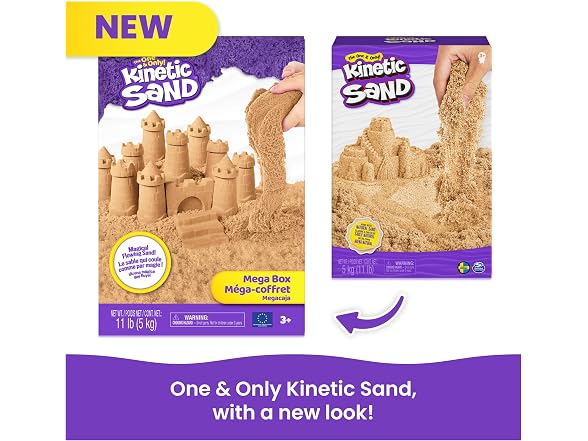 Kinetic Sand, 11lb (5kg) Natural Brown Play Sand