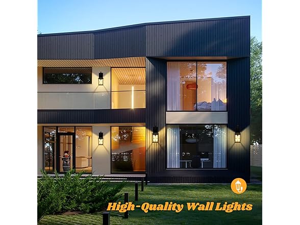 TOBUSA 2-Pack Outdoor Light Fixtures, 2-Pack, Black