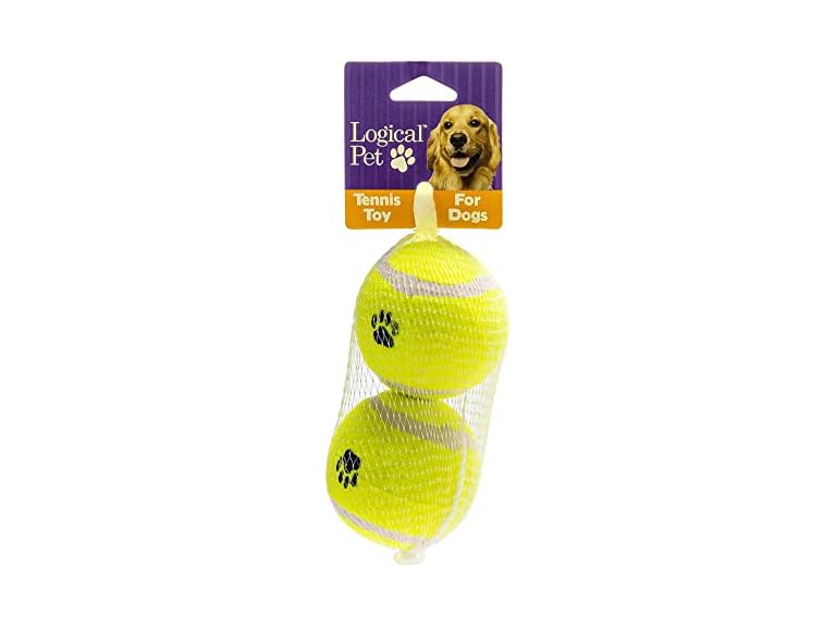 Pet Factory 2-Pack Logical Pet 2.5" Tennis Balls Dog Toy Set