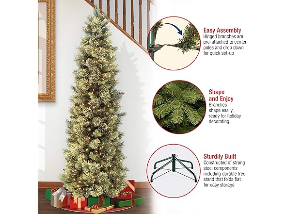 National Tree Company Pre-lit Artificial Christmas Tree, 7.5ft