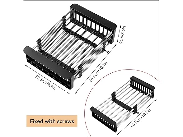Expandable Over Sink Dish Drying Rack