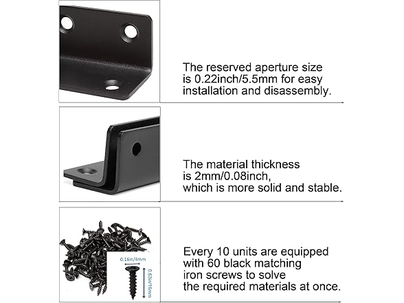 Redunest Redunest L Bracket, Heavy Duty Corner B