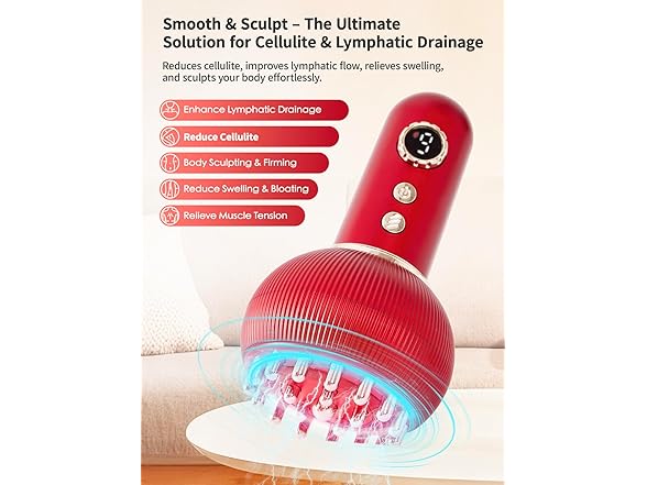 Paiaito Lymphatic Drainage Massager - Red