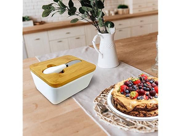 2 Pack Butter Dish with Lid and Knife