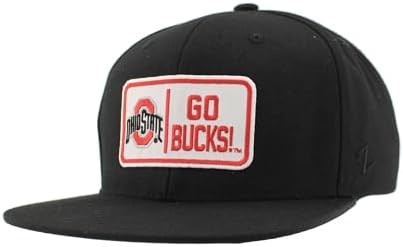 ZHATS Standard NCAA Officially Licensed Hat Flat Snapback Z11 Defer Black, ,Ohio State Buckeyes