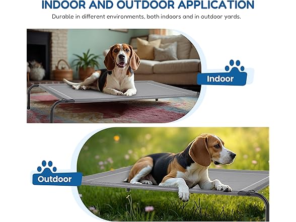 FluffyDream Cooling Elevated Dog Cot Bed