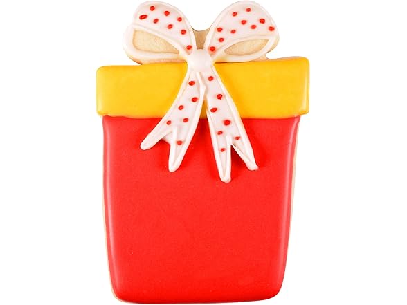 R&M Christmas Gift 3.5" Cookie Cutter, Red