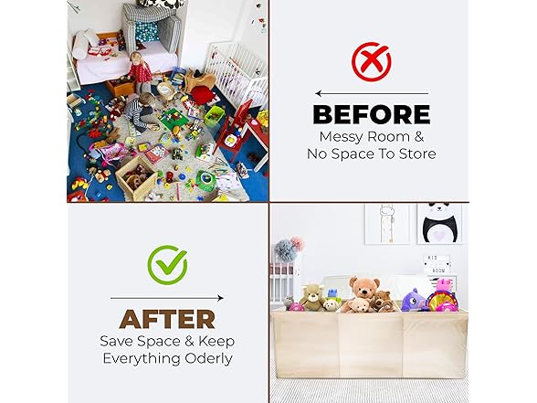 Large rectangle foldable fabric storage