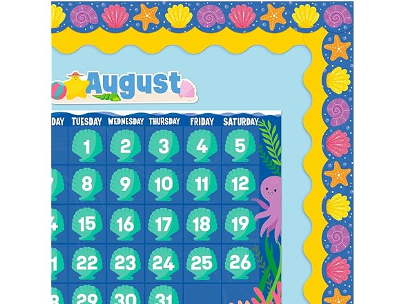 CTP Sea Friends Seashells EZ Border Bulletin Board Borders