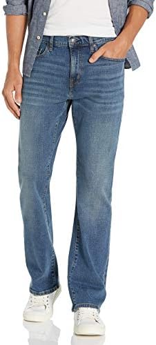 Amazon Essentials Jeans for Men Straight Fit, Bootcut, 28W x 30L, Medium Blue Vintage