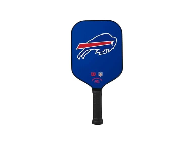 Wilson NFL Collection Fierce Team Pickleball Paddle - Grip Size 2-4 1/4", Buffalo Bills