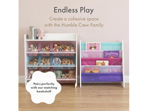 Humble Crew Toy Organizer Display 9 Bins Pastel